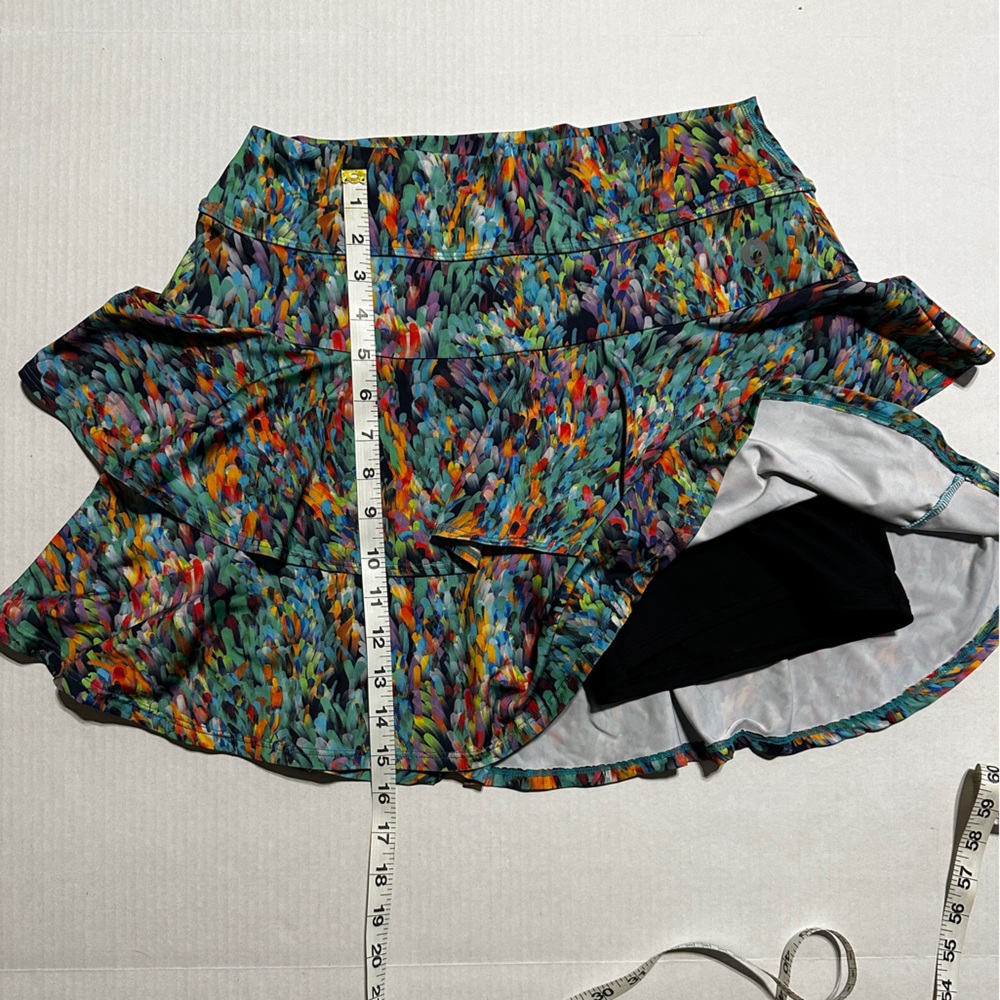 Dona Jo Soar Ruffled Athletic Skirt Skort Size L (12)